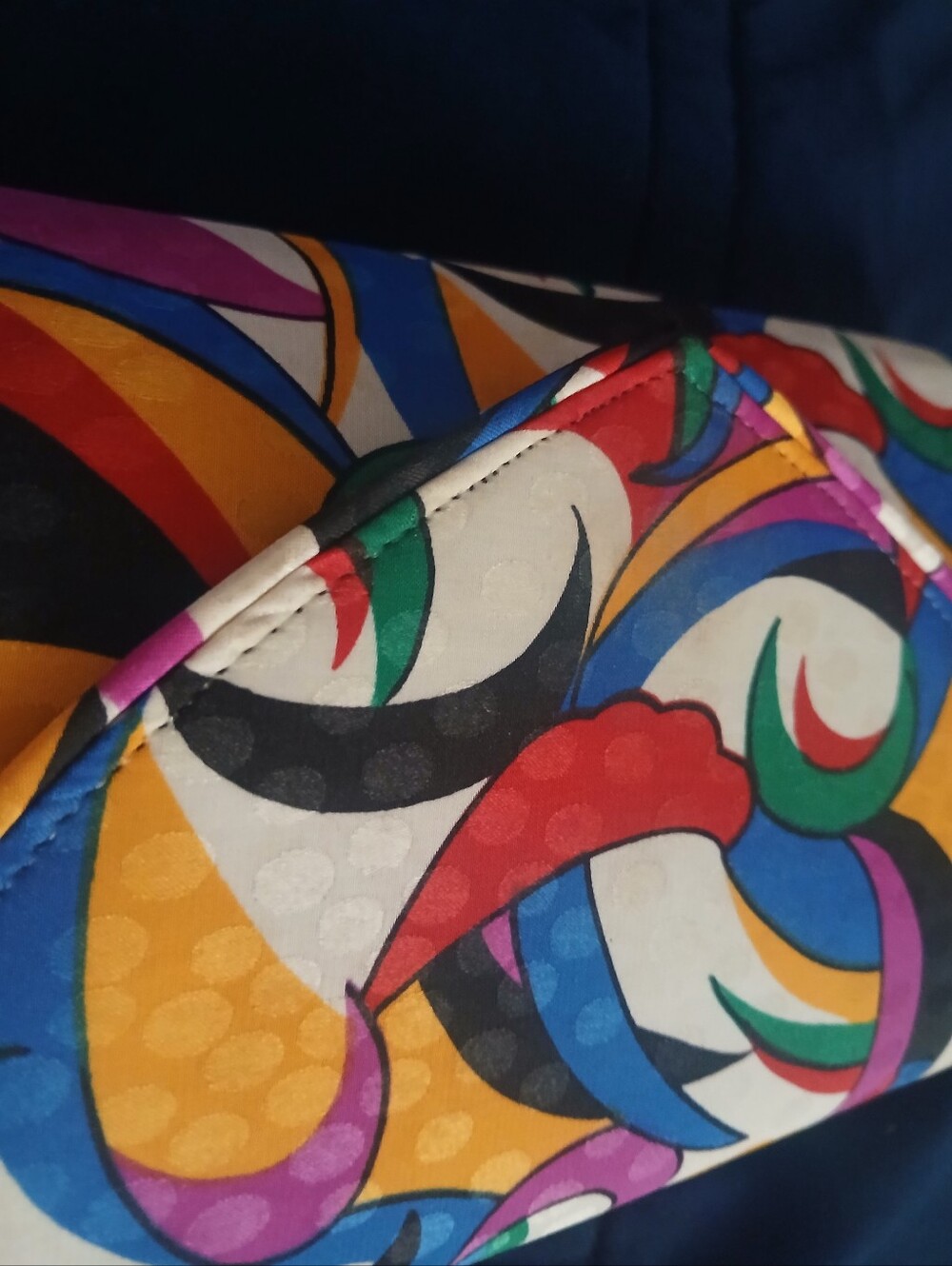 Vintage 1980s Life Stride Multicolored Envelope Clutch Post Modern,Colorful - Picture 12 of 12